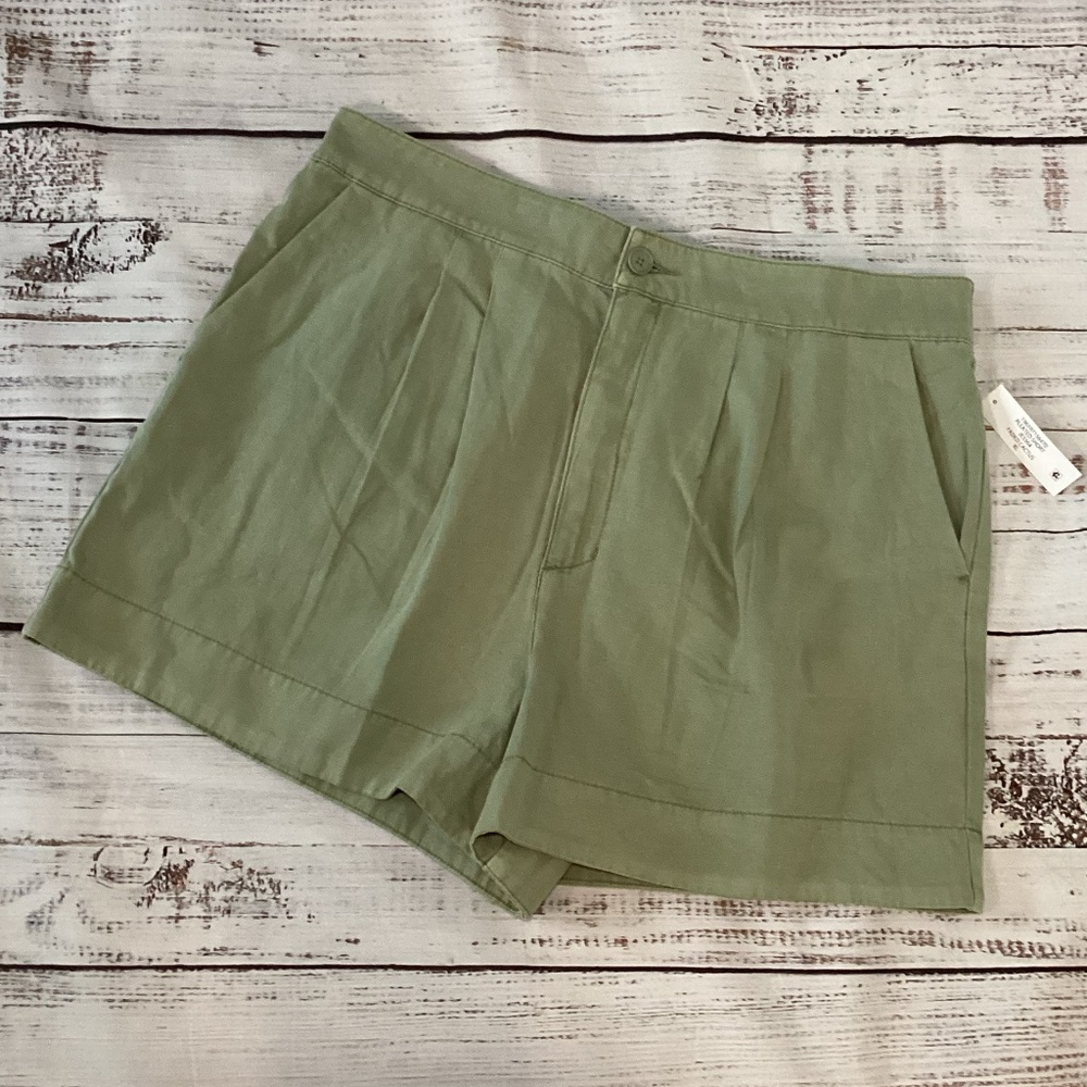 869. JOIE Pleated Sage Green Casual Shorts NWT Size XL